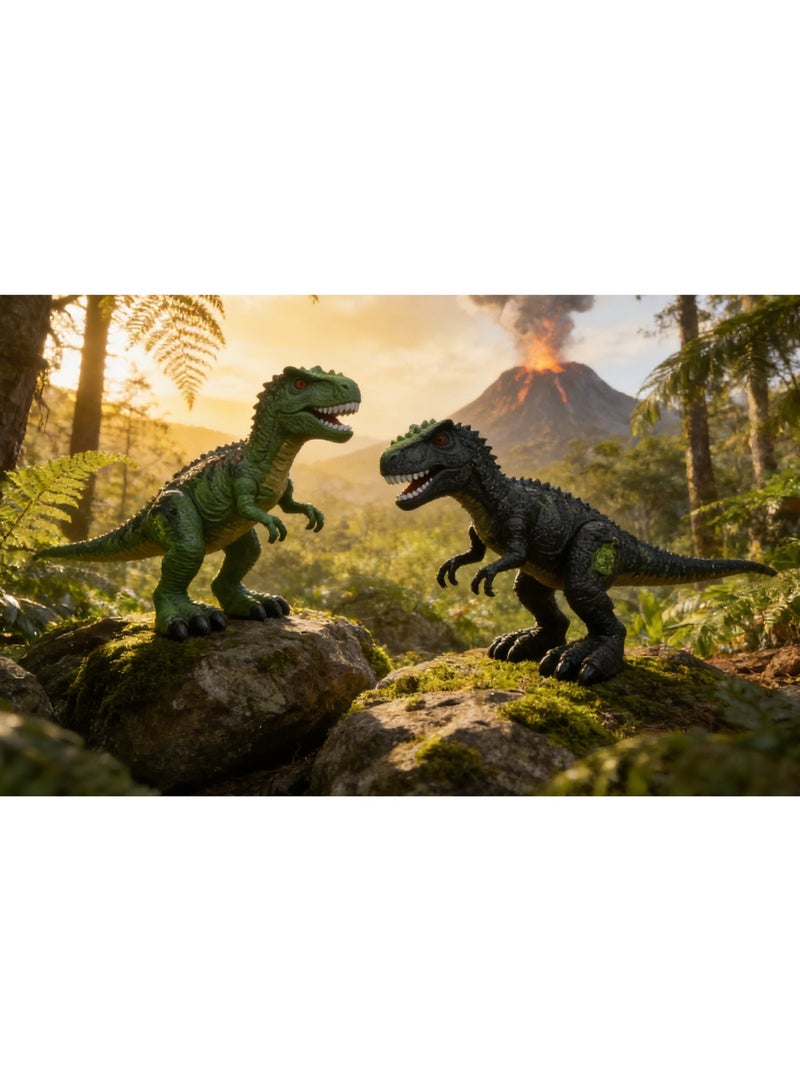 لعبة مجسم ديناصور يمشي مع إضاءة وصوت، ديناصور T-Rex يعمل بالبطارية للأطفال، لعبة إلكترونية واقعية للأولاد والبنات - Image 2